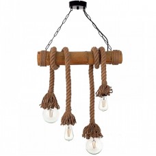 Φωτιστικό Κρεμαστό 60cm 4xE27 230V Bamboo με σχοινί 5307-4